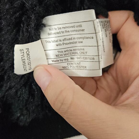 Y2K Fox Rider Faux Fur Lined Plaid Hoodie Jacket Purple/Black Size Medium - Picture 9 of 10